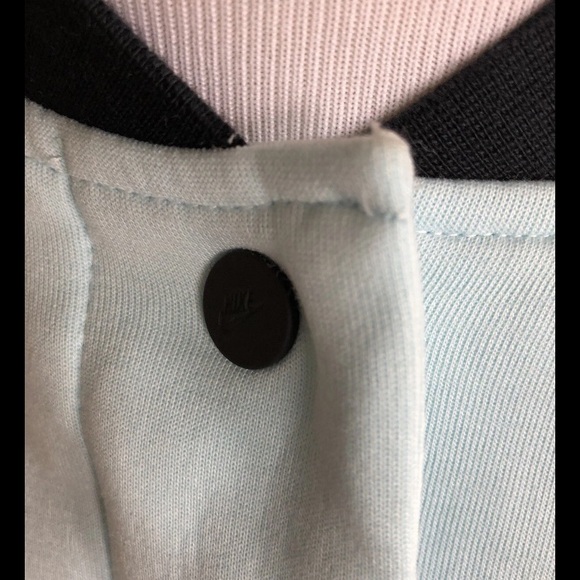 NIKE Track Jacket Full Zip Pale Aqua Front & Navy Blue Back NWOT Vented Small - Picture 4 of 5